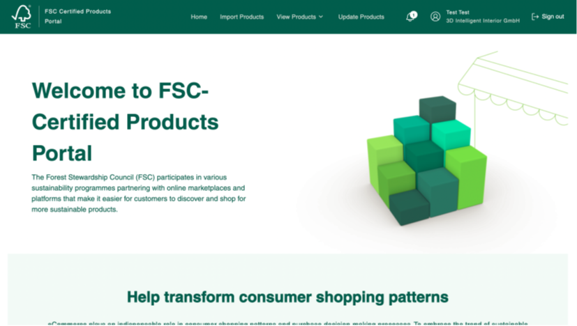 FSC certified products homepage