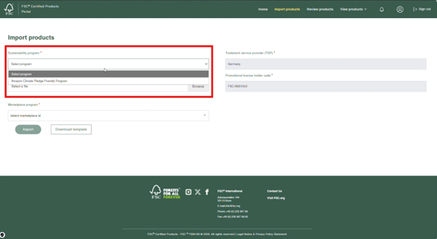 Select a Sustainability Program