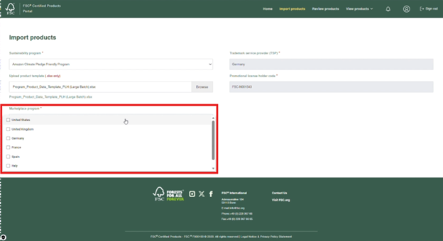 Select Your Marketplaces