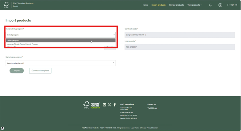 Select a Sustainability Program