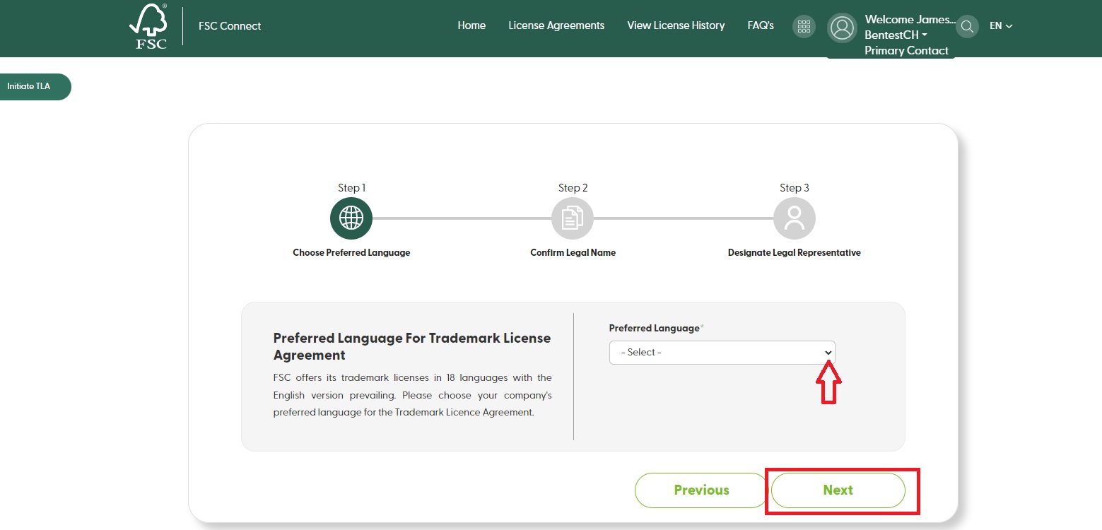 tla preferred language