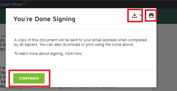 docusign signature done