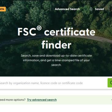 FSC Search BETA - Interface Highlight